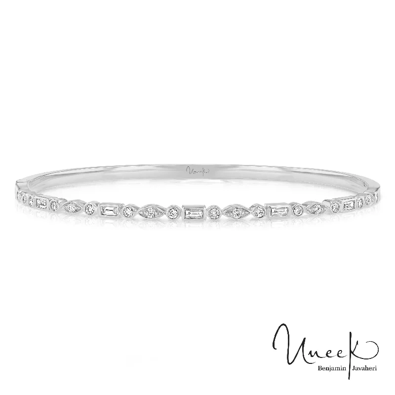 minimalist gold square earrings DIAMOND BANGLE BRACELET