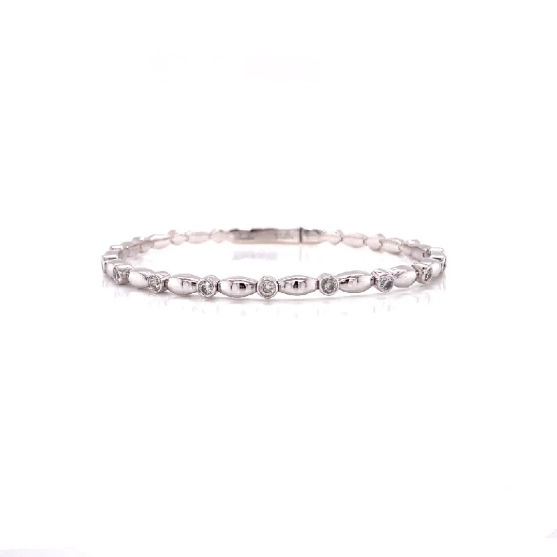 rose gold bezel ring DIAMOND BANGLE BRACELET