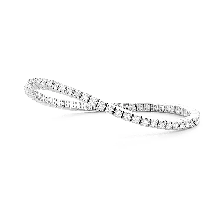 natural turquoise ring handmade Diamond Stretch Bracelet - 2.15ct tw