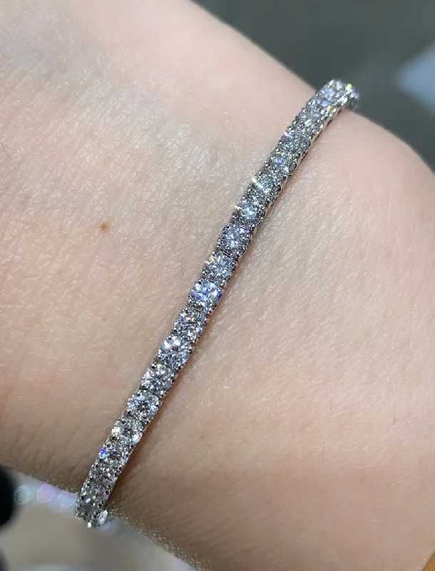 boho beaded statement necklace Diamond Tennis Bracelet 4.97CT T.W.