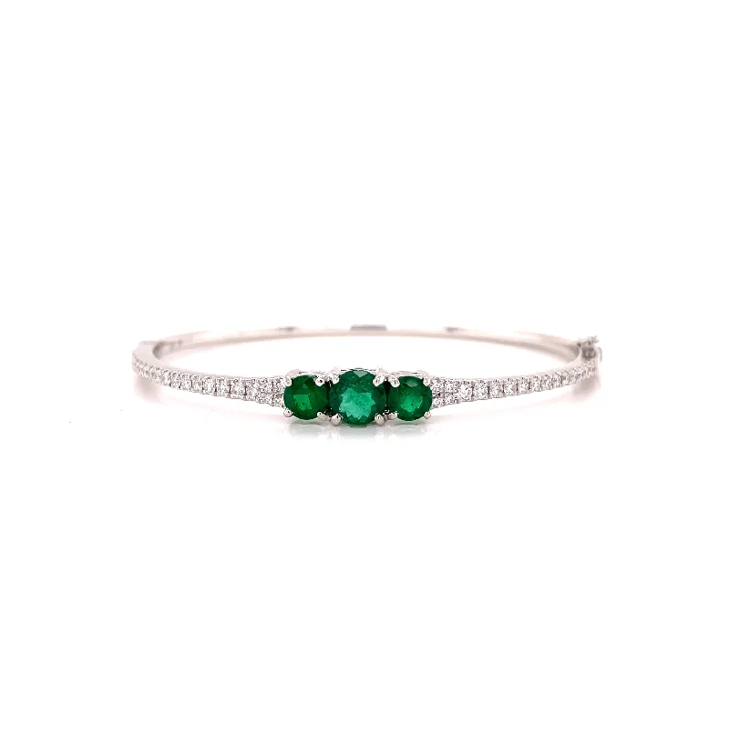 sapphire princess cut ring EMERALD AND DIAMOND BANGLE BRACELET