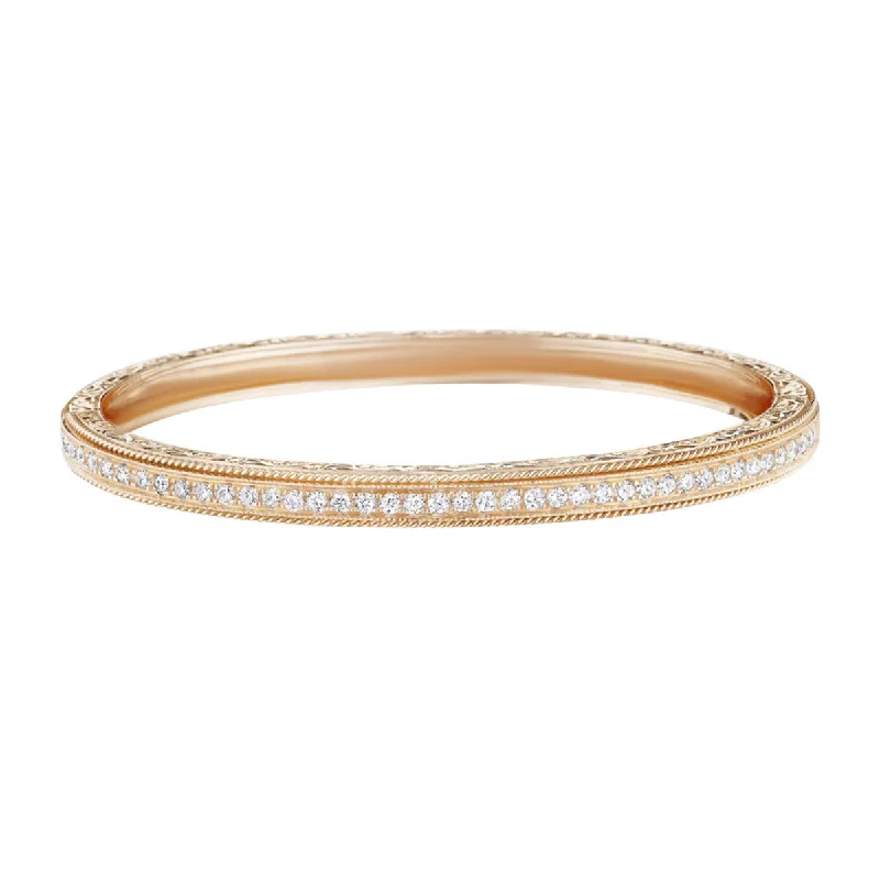 tiny diamond cross necklace Engraved Bangle