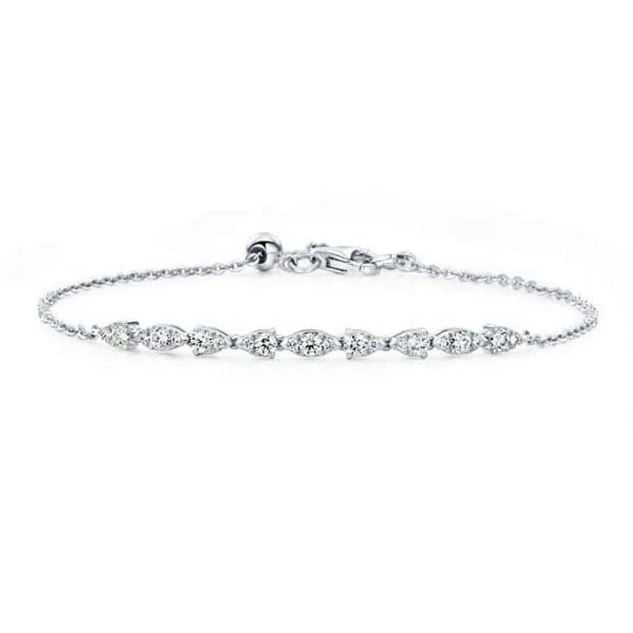 dainty rose gold anklet Hearts On Fire .40-.46CTW Aerial Dewdrop Bracelet in 18K White Gold dainty rose gold anklet Hearts On Fire .40-.46CTW Aerial Dewdrop Bracelet in 18K White Gold