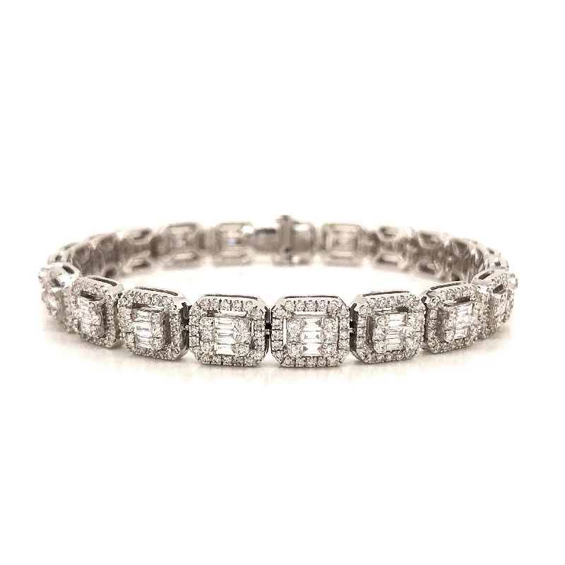 Framed Emerald-Cut Illusion Diamond Bracelet