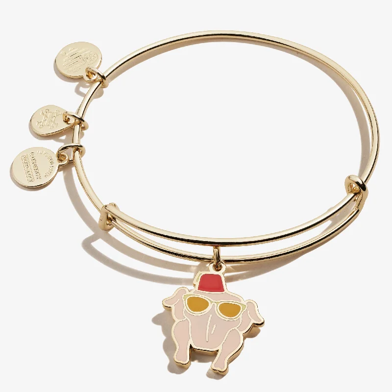 white gold diamond cluster ring FRIENDS™ Thanksgiving Turkey Charm Bangle