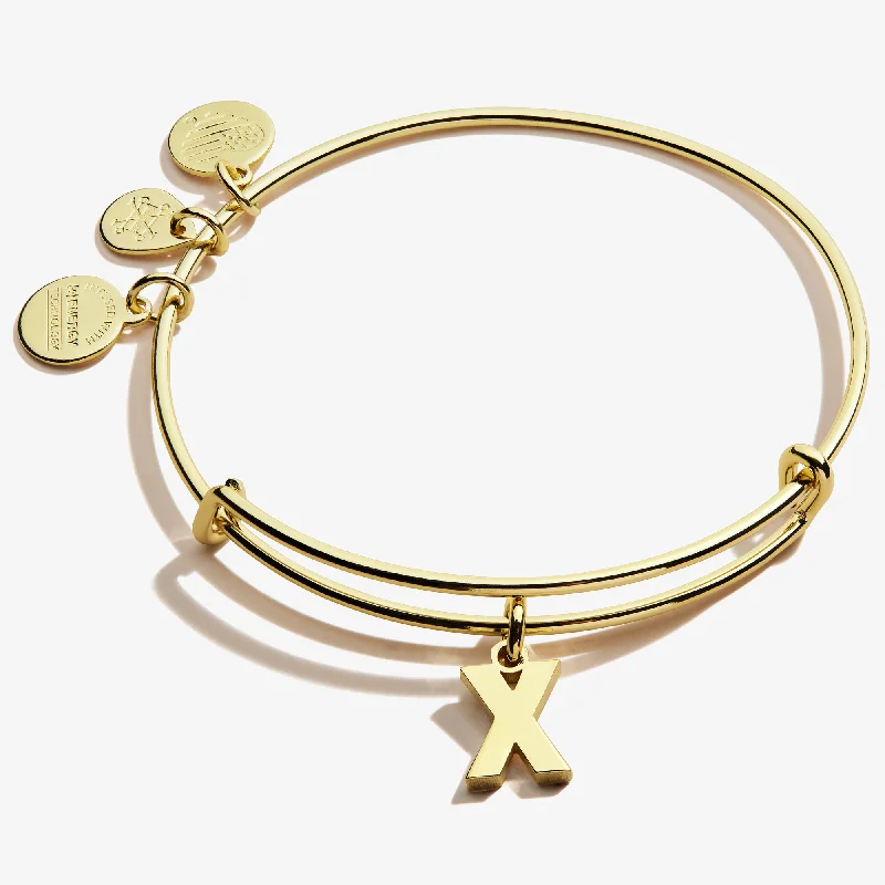 gothic skull ring for men Initial X Charm Bangle