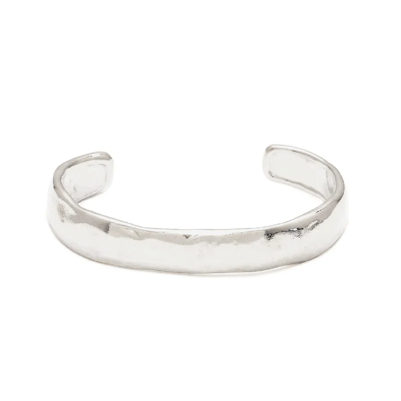 Sterling Silver Wide "Melt" Cuff Bracelet