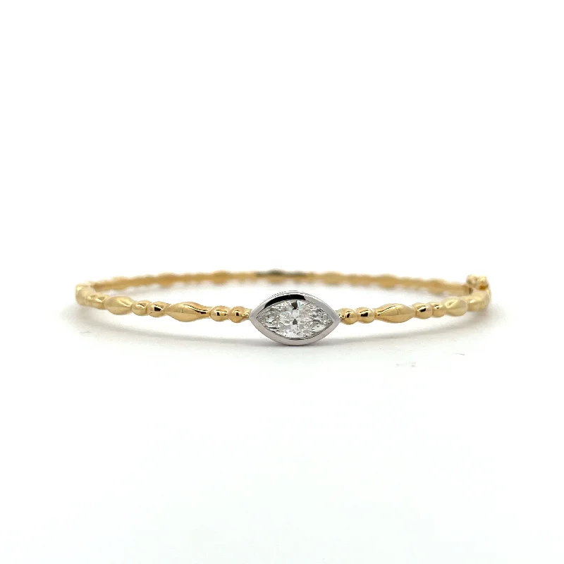 hammered copper wedding band MARQUISE DIAMOND BANGLE BRACELET