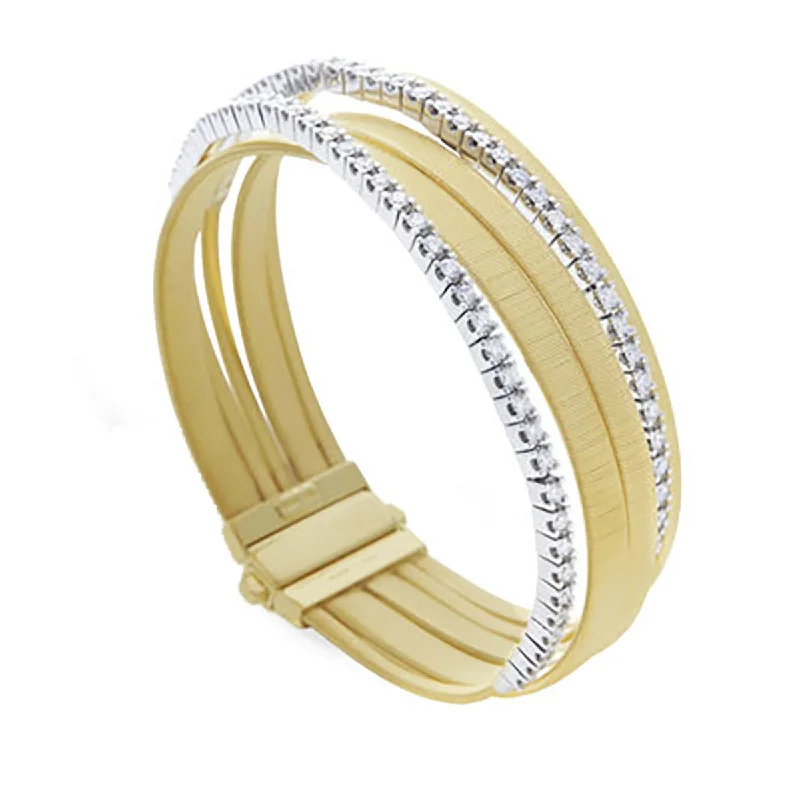 diamond tennis bracelet real Masai Five-Strand Crossover Diamond Bracelet