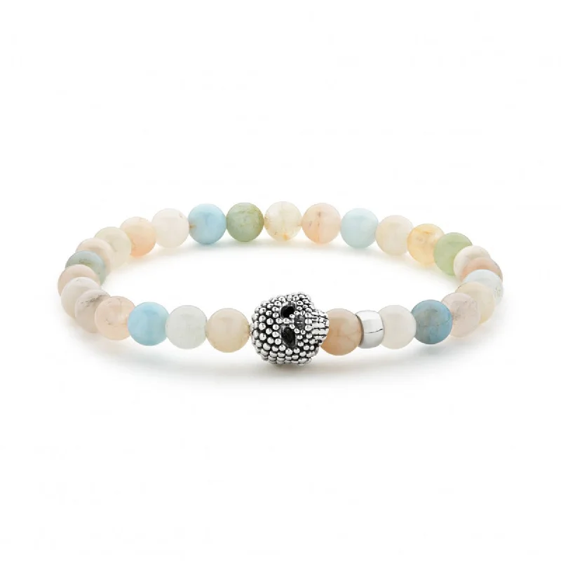 celestial moon and stars ring Morganite Skull Bracelet