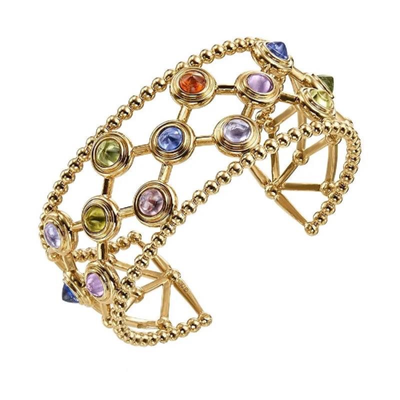 vintage-style filigree bracelet Nutmeg Collection Multi Color Sapphire Cuff Bracelet vintage-style filigree bracelet Nutmeg Collection Multi Color Sapphire Cuff Bracelet