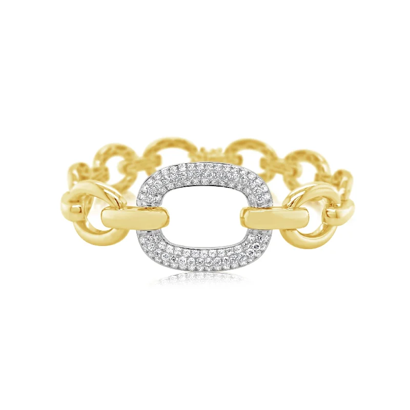 ruby and diamond engagement ring Open Link Diamond Bracelet