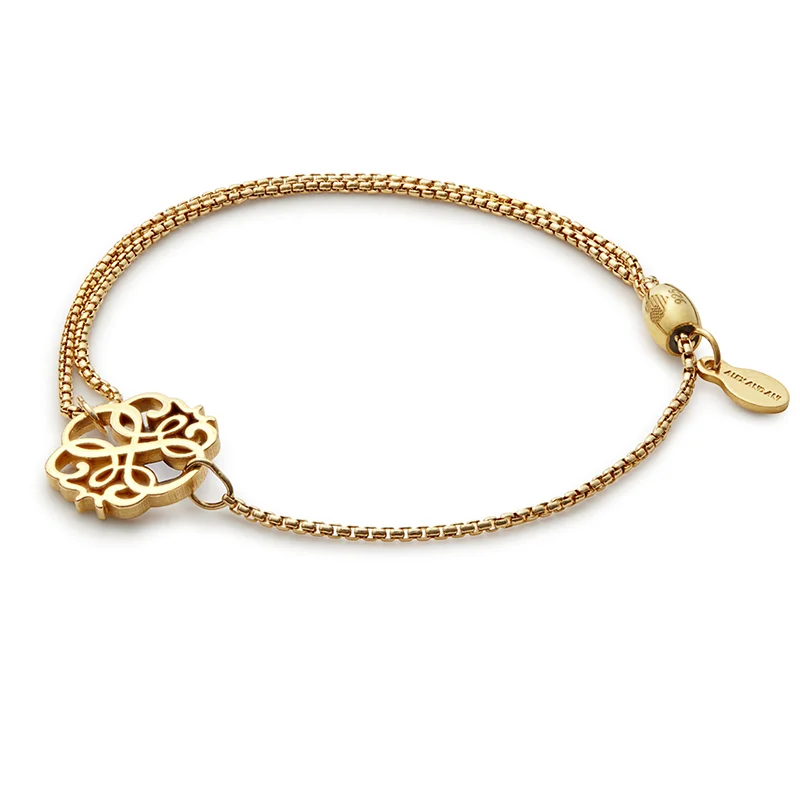 vintage floral engagement ring Path of Life® Pull Chain Bracelet