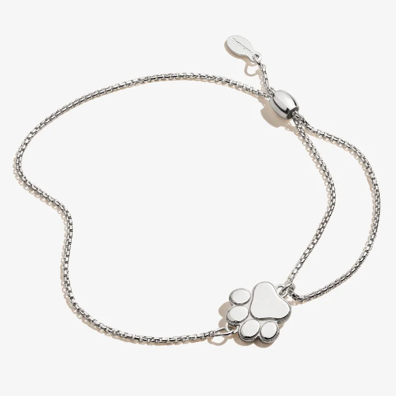 men’s woven leather bracelet Paw Print of Love Pull Chain Bracelet