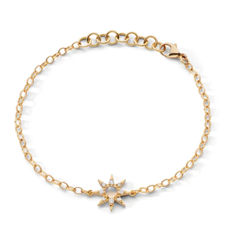 black stainless steel signet ring Petite Diamond and Opal Star Charm Bracelet