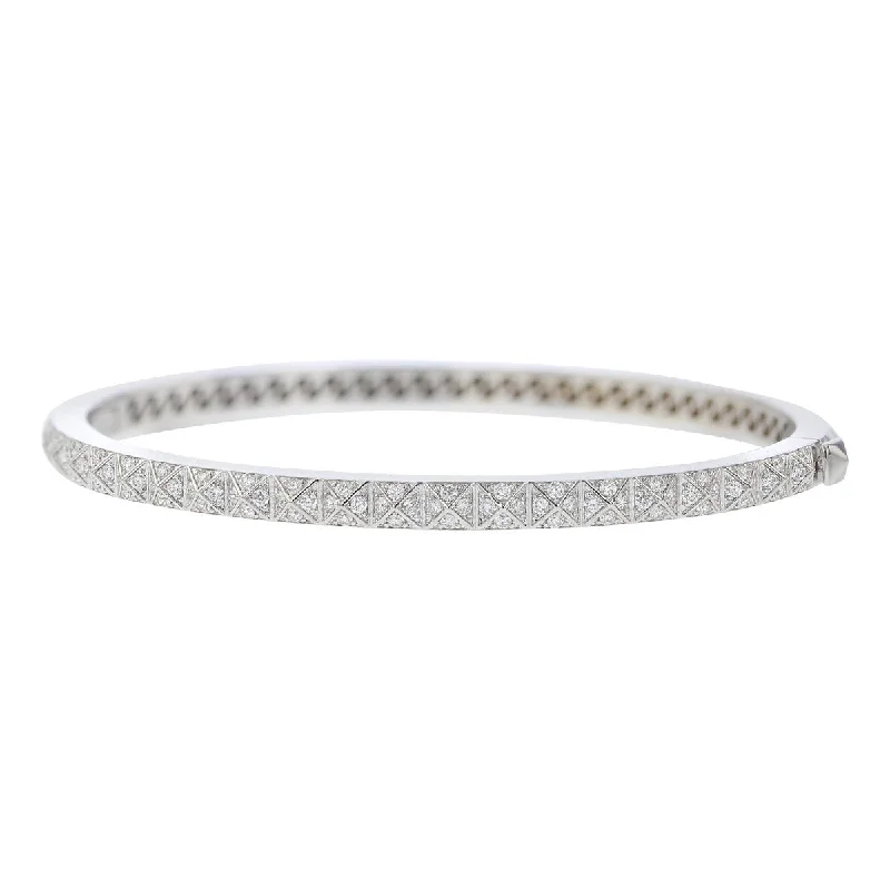 gold engagement ring vintage Rock and Diamonds Diamond Bangle Bracelet in White Gold gold engagement ring vintage Rock and Diamonds Diamond Bangle Bracelet in White Gold