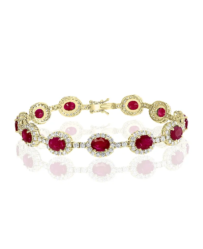 handcrafted gemstone drop earrings RUBY AND DIAMOND BRACELET