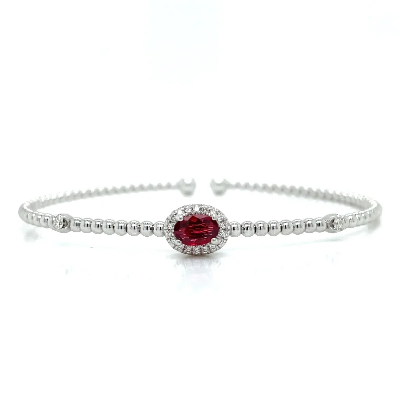 vintage-style floral brooch RUBY AND DIAMOND BUJUKAN BRACELET