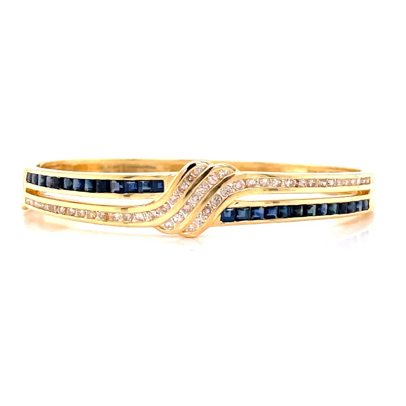 large statement turquoise ring SAPPHIRE AND DIAMOND BANGLE BRACELET