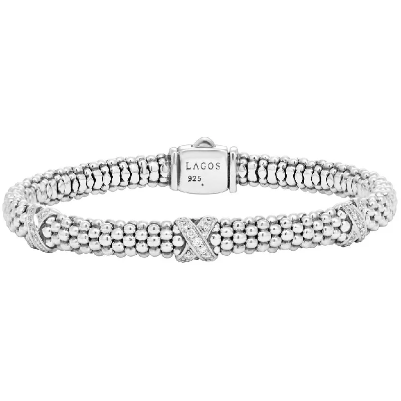 Three Diamond X Bracelet