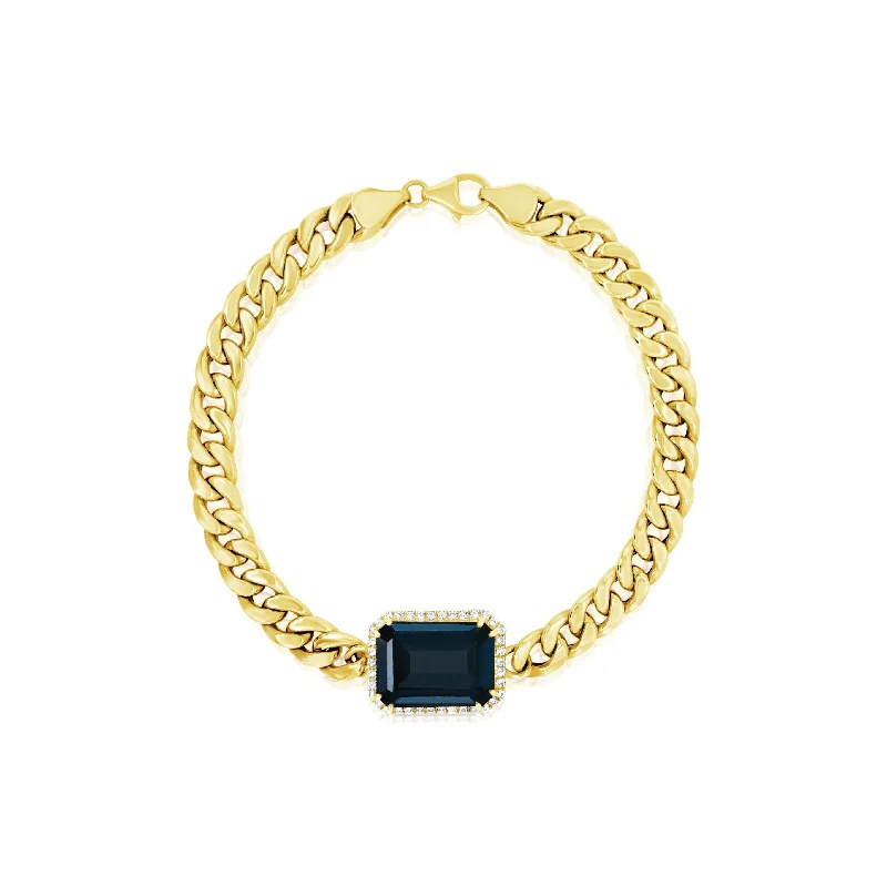 bold gothic vampire ring Diamond and London Blue Topaz Bracelet on Cuban Chain - Doves by Doron Paloma bold gothic vampire ring Diamond and London Blue Topaz Bracelet on Cuban Chain - Doves by Doron Paloma