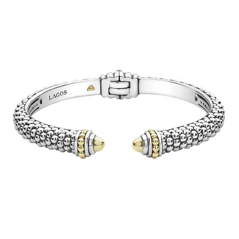 bold chunky cocktail ring Two-Tone Cuff Bracelet