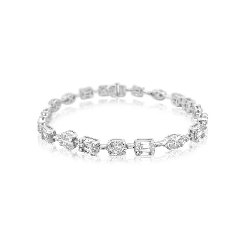 minimalist crystal quartz ring White Gold Multi Shape Diamond Illusion Tennis Bracelet minimalist crystal quartz ring White Gold Multi Shape Diamond Illusion Tennis Bracelet