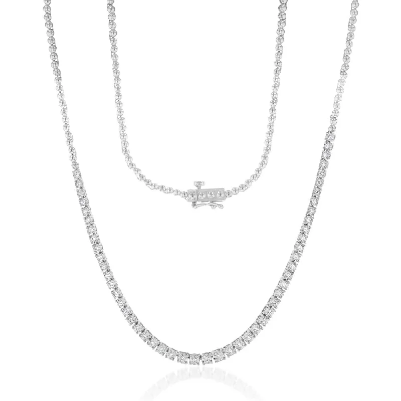 silver infinity knot ring 1/2 Carat Luminesce Lab Grown 45cm Diamond Tennis Necklace in Silver silver infinity knot ring 1/2 Carat Luminesce Lab Grown 45cm Diamond Tennis Necklace in Silver