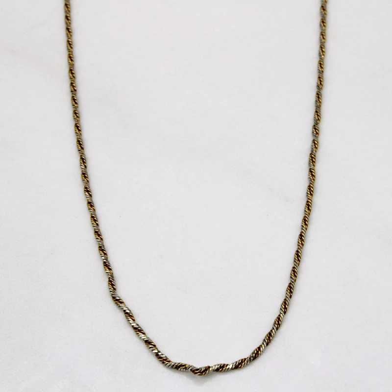handmade beaded stretch bracelet 10k Two Tone Gold Necklace | 20" |