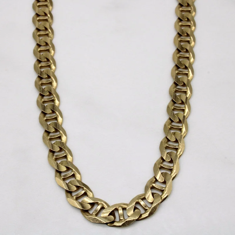 natural jade ring 10k Yellow Gold Anchor Link Chain | 25" |