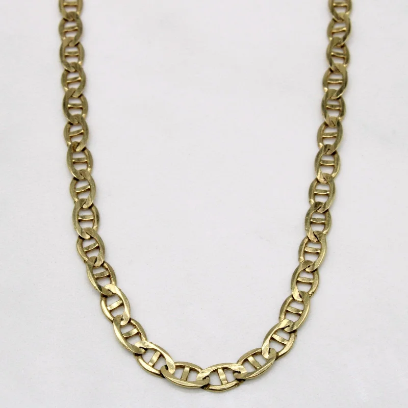 classic wedding set with diamonds 10k Yellow Gold Anchor Link Chain | 30" |