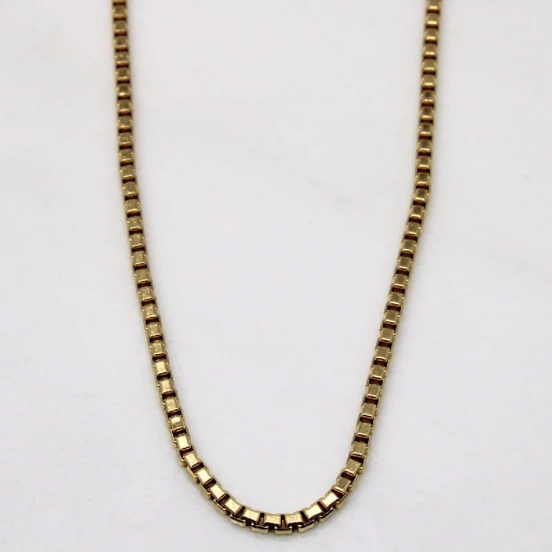 men’s hammered titanium ring 10k Yellow Gold Box Link Chain | 24" |