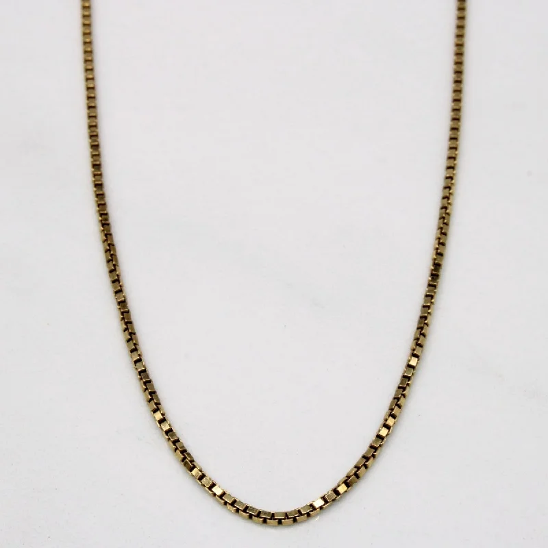white gold necklace simple 10k Yellow Gold Box Link Chain | 26" |