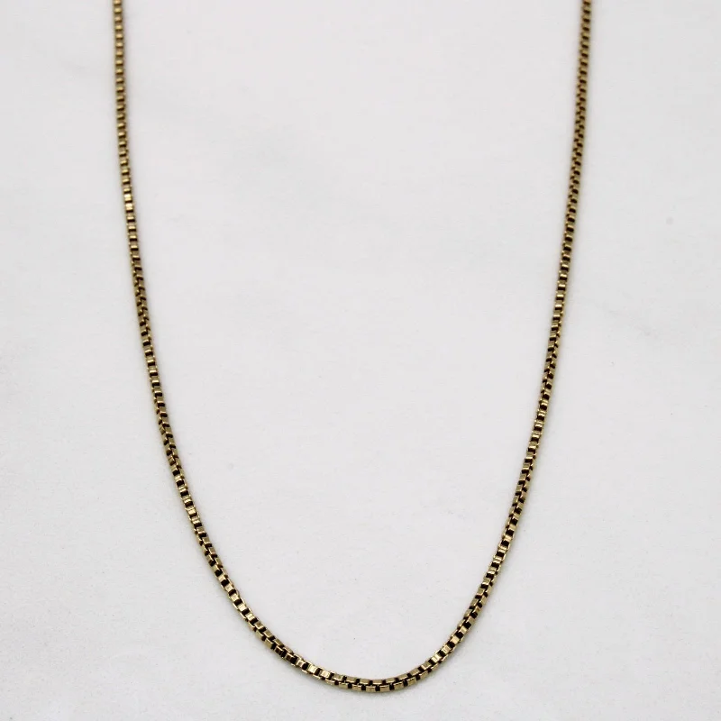 classic silver pearl earrings 10k Yellow Gold Box Link Chain | 16" |
