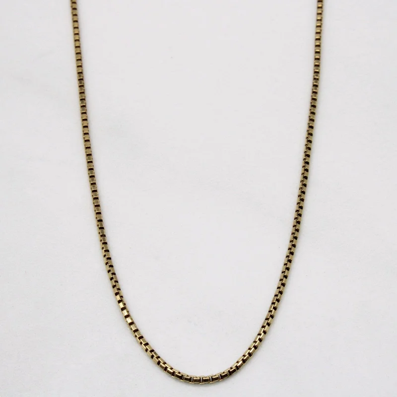 cubic zirconia stud earrings classic 10k Yellow Gold Box Link Chain | 16" |