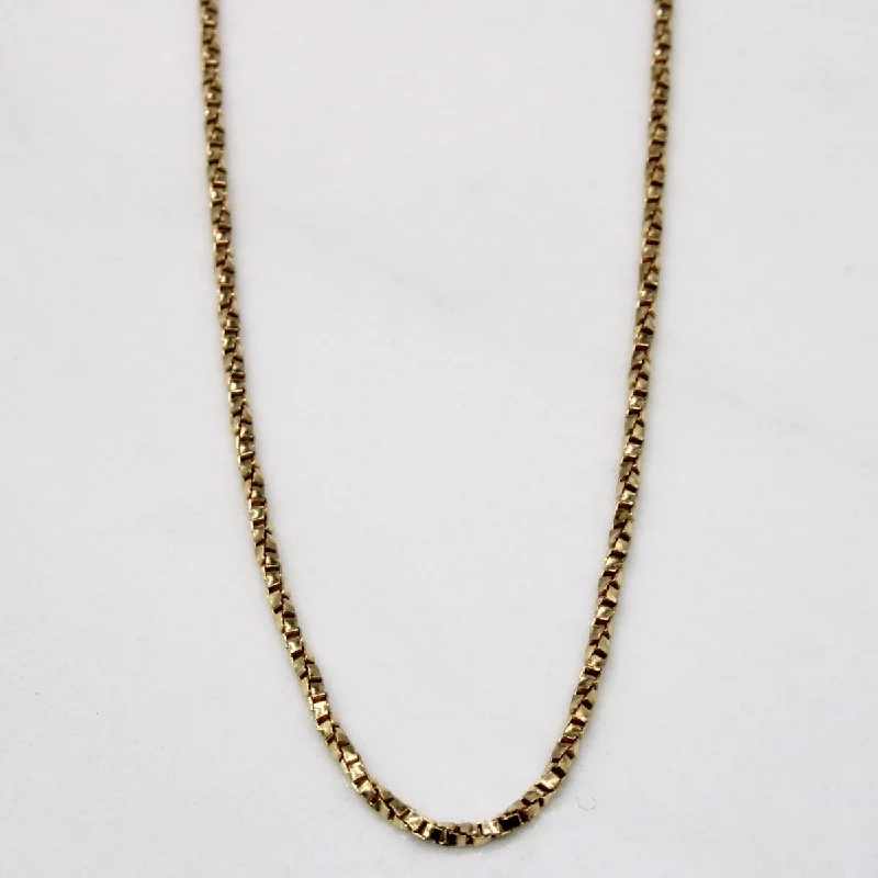 vintage rose gold cameo pendant 10k Yellow Gold Box Link Rope Chain | 20" |