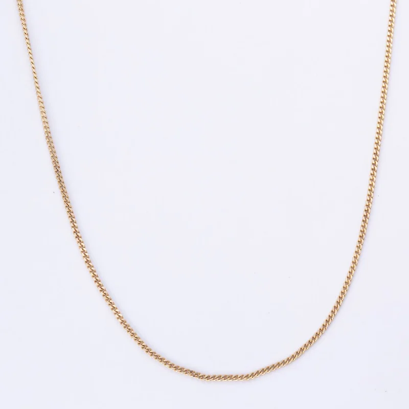 bold gothic vampire ring 10k Yellow Gold Chain | 17.5"
