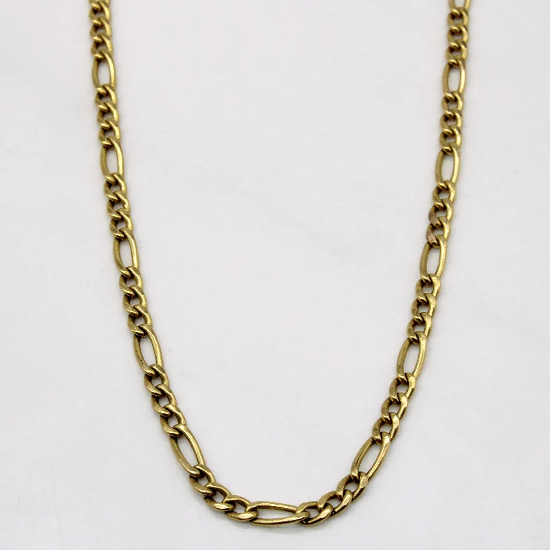 handmade braided hemp bracelet 10k Yellow Gold Figaro Link Chain | 20" |