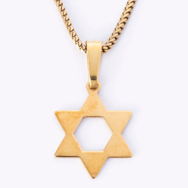 modern infinity signet ring 10k Yellow Gold Star Pendant Necklace | 17.5"