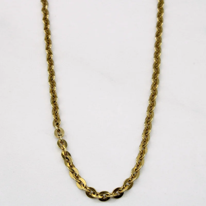 vintage diamond brooch 10k Yellow Gold Oval Link Chain | 24" |