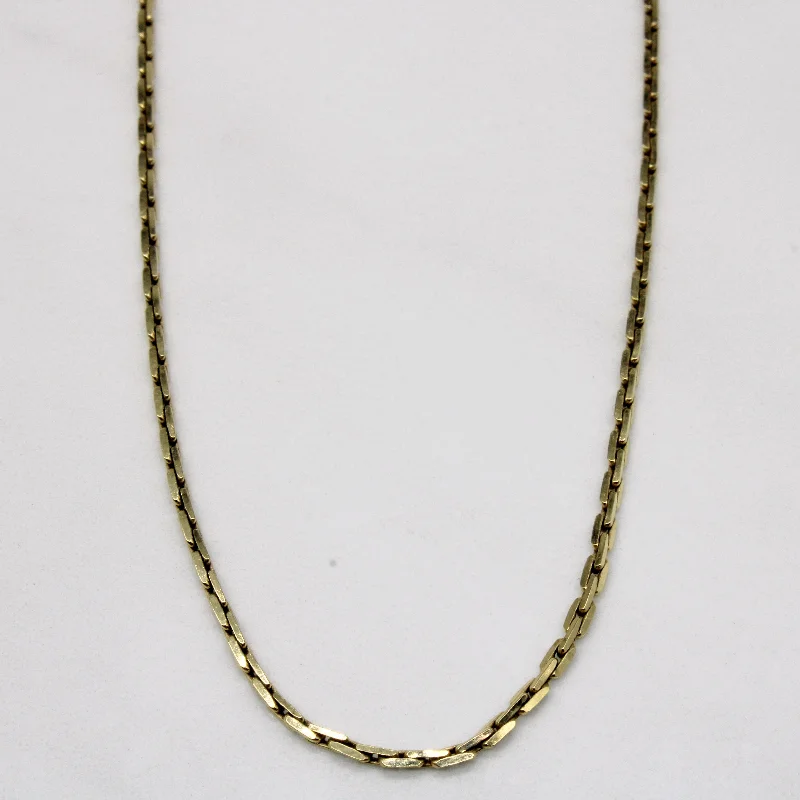 gold charm bracelet with initials 10k Yellow Gold Rectangle Link Chain | 22" |