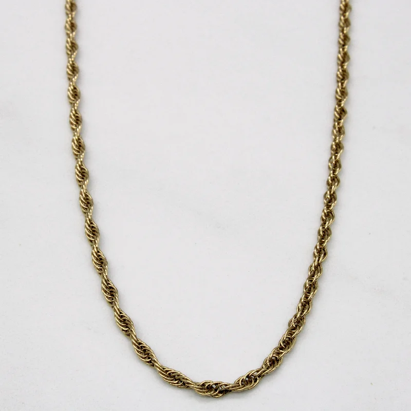 vintage pearl engagement ring 10k Yellow Gold Rope Chain | 18" |