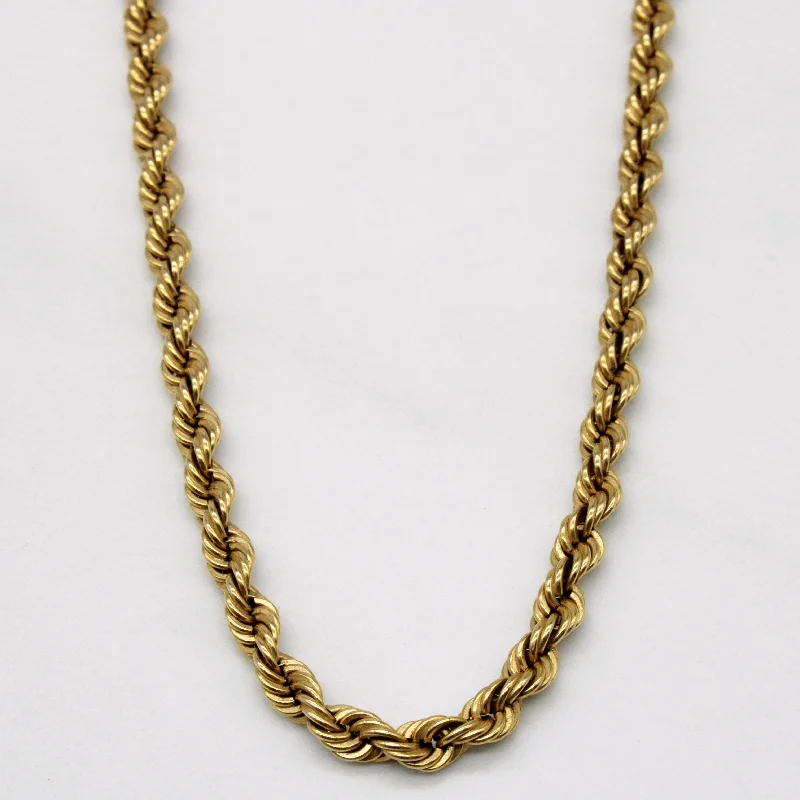 antique filigree wedding band 10k Yellow Gold Rope Chain | 18" |