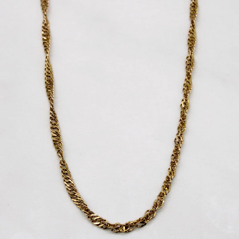 crystal-studded gold ring 10k Yellow Gold Rope Chain | 16" |