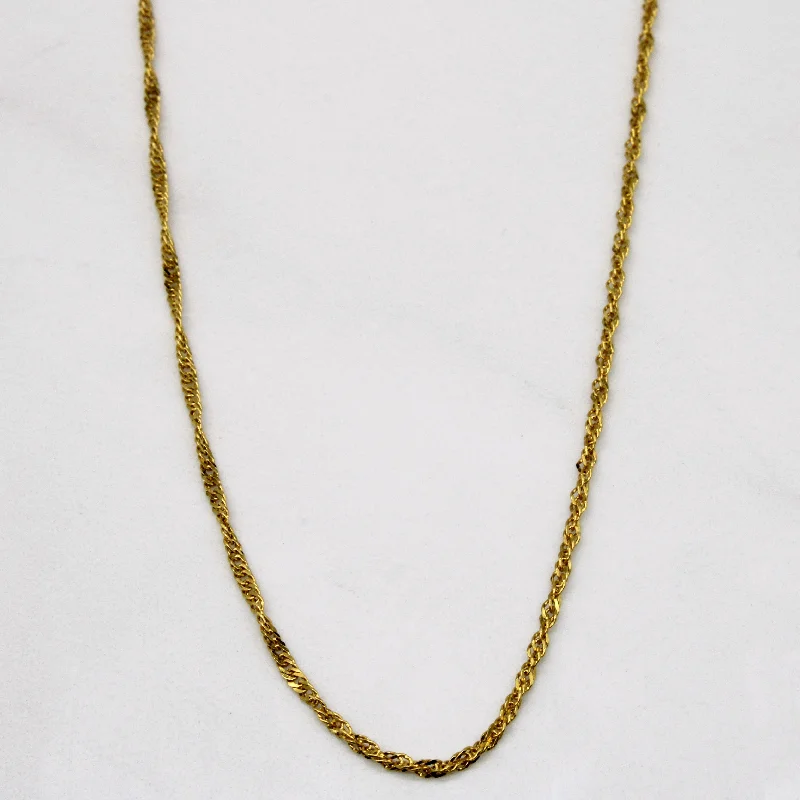modern geometric drop earrings 10k Yellow Gold Singapore Chain | 16" |