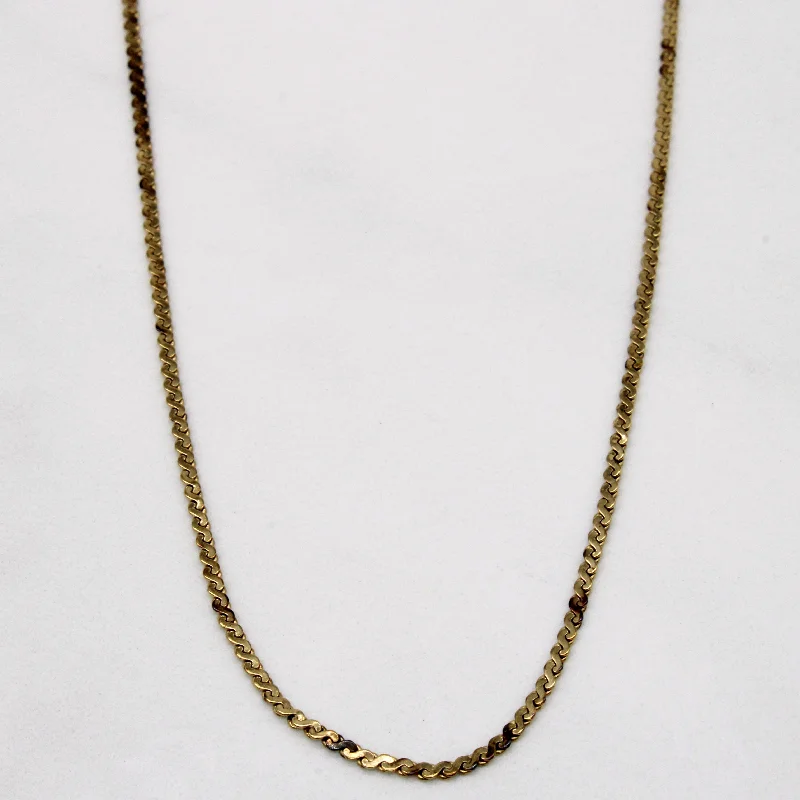 men’s silver wedding band 10k Yellow Gold S Link Chain | 19" |