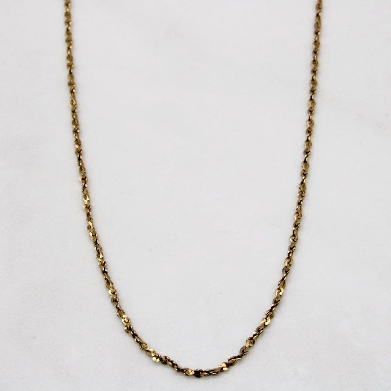 custom gold name necklace 10k Yellow Gold S Link Rope Chain | 16" |