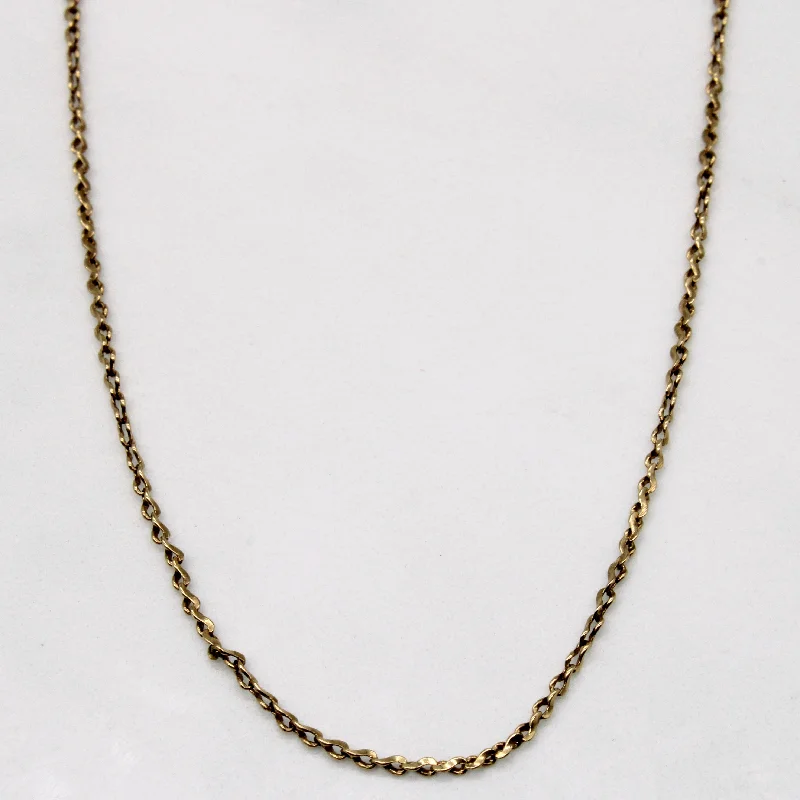 minimalist gold crescent moon necklace 10k Yellow Gold S Link Rope Chain | 22" |