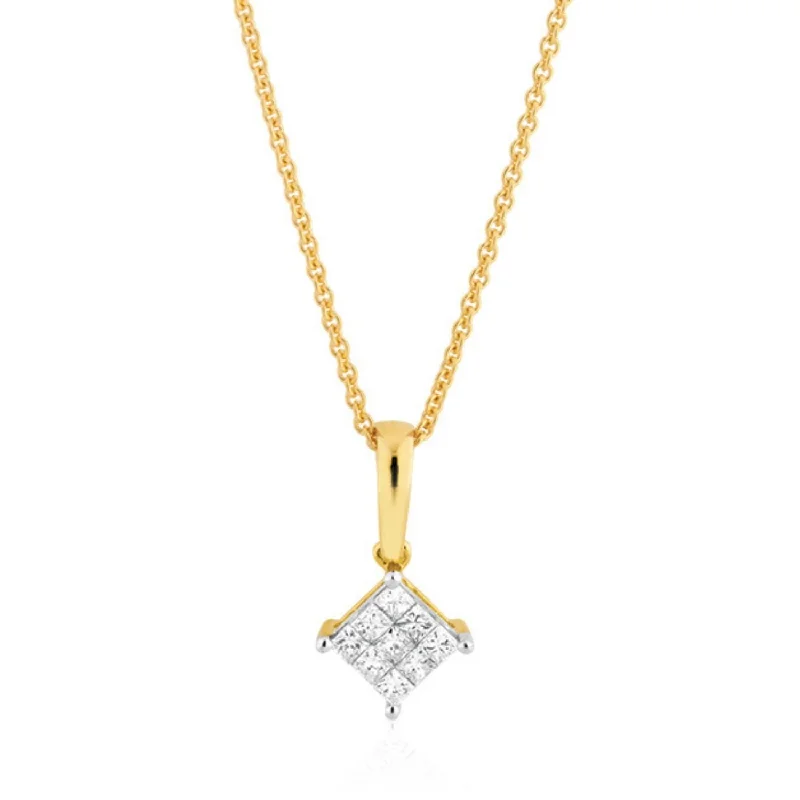 vintage rose-cut diamond ring 9ct Yellow Gold Diamond Pendant