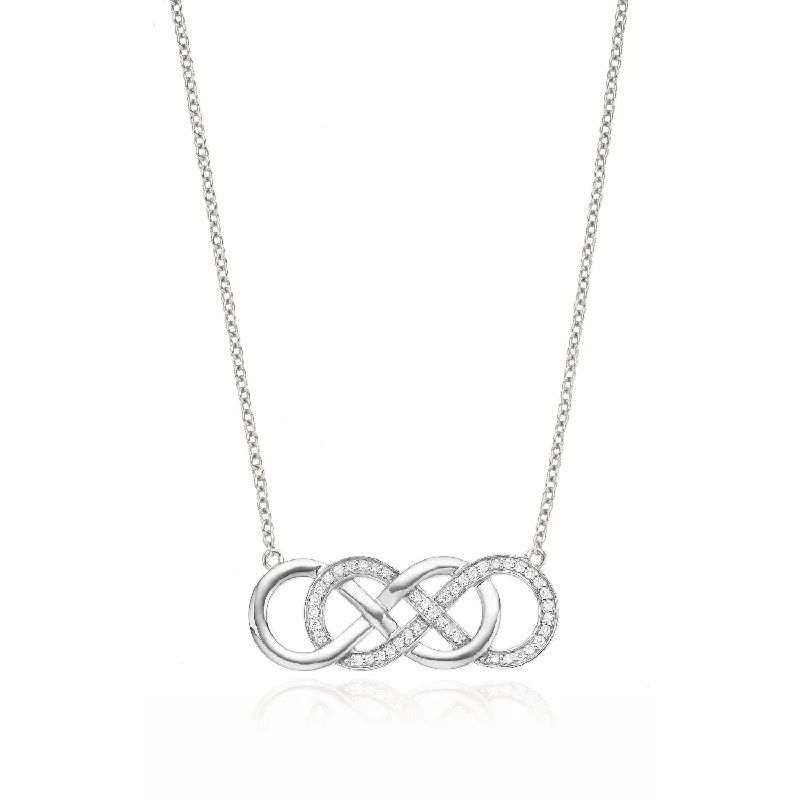 celestial crescent moon bracelet Stainless Steel 0.05 Carat tw Diamond Infinite Pendant celestial crescent moon bracelet Stainless Steel 0.05 Carat tw Diamond Infinite Pendant